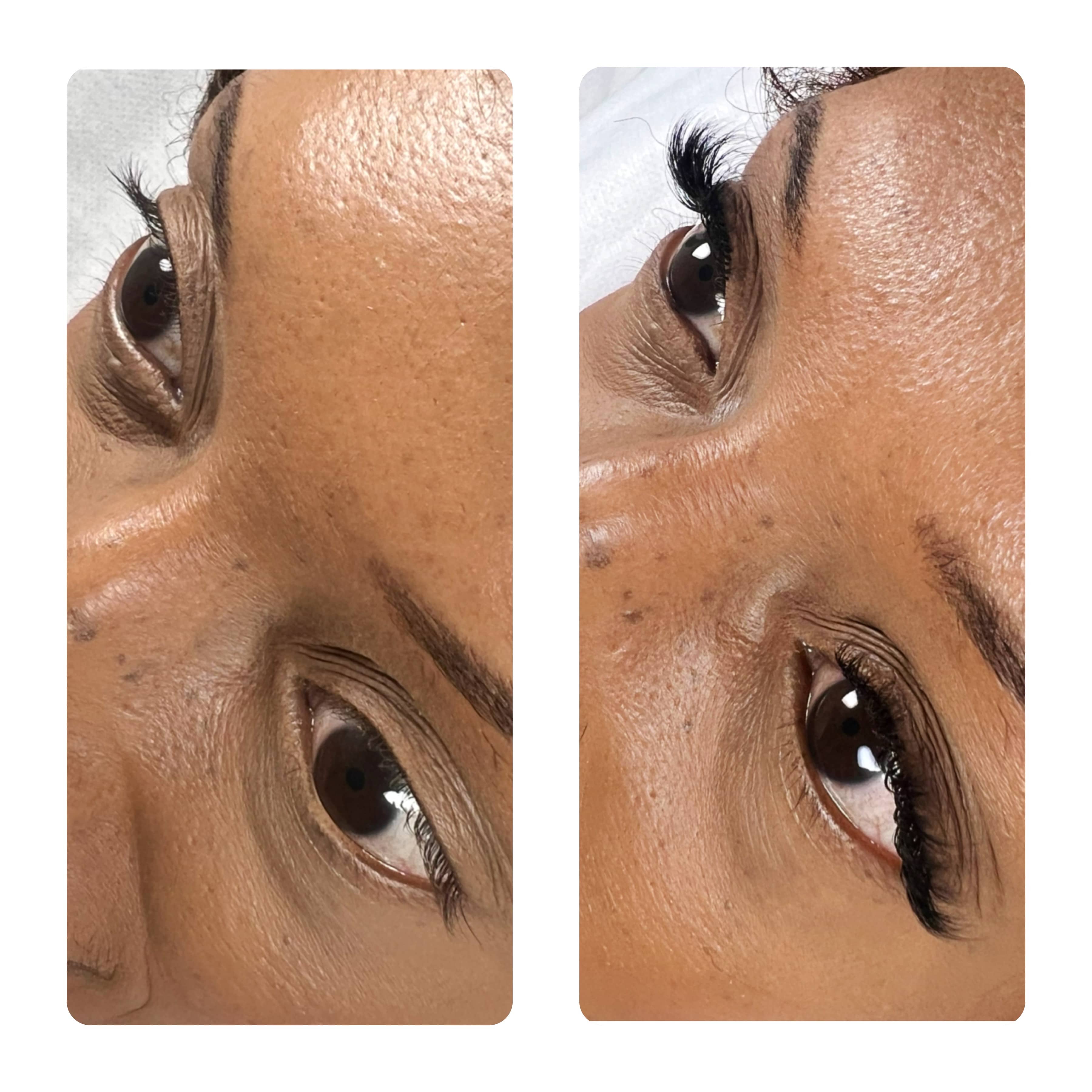 West London Lashes eyelash extensions before after